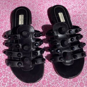 Balenciaga Studded Sandals Black 39